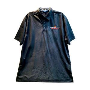 Port Authority Mens Shirt Polo XL Causal Black Memphis Wood Pellet Grill Logo